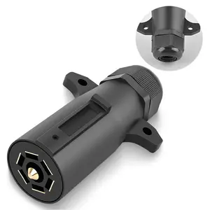 Nilight Traditional 7 Way Round Trailer Wiring Replacement Plug