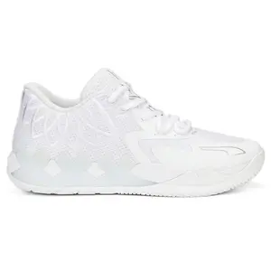 PUMA Mens Mb.01 Lo Basketball Sneakers Shoes - White PUMA Mens Mb.01 Lo Basketball Sneakers Shoes - White