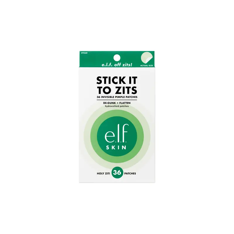 e.l.f. SKIN Blemish Breakthrough Stick It to Zits Pimple Patches - 36-Pack Clear Thin Hydrocolloid, Flatten Active Breakouts, Extract Impurities, Faster Healing, All Skin Types
