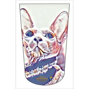 Amputee Sock "Naked Cat V1",Stump Sock, Prosthetic Limb Sock