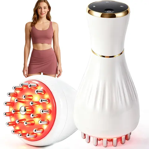 FEEJOY Handheld Full Body Comfort Massager with Heat Vibration 4 Modes 12 Levels Masseur anti-cellulite Silhouette  Pro+ Portable Muscle Relief for Memorial Day Weekend Relaxation Gifts,dorm essentials