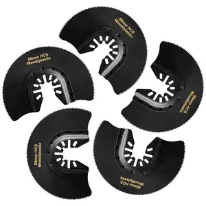 5-Piece High Carbon Oscillating Saw Blade Set - 88mm Blades for Cutting Wood Soft and - Quick Release Blades Compatible with Fein and