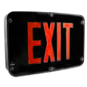 Westgate Mfg XTN4X LED Exit Sign, 3.2W, Single Face, Red/Black, Emergency Battery, 120-277V, XTN4X-1RBEM