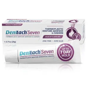 Denttach Seven Thermoplastic Denture Adhesive Soft Reline for Dentures .70 oz