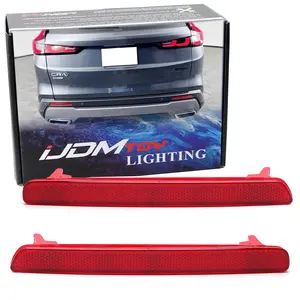 iJDMTOY Red Lens Rear Bumper Reflector Lenses For Honda 2023-up CR-V HR-V