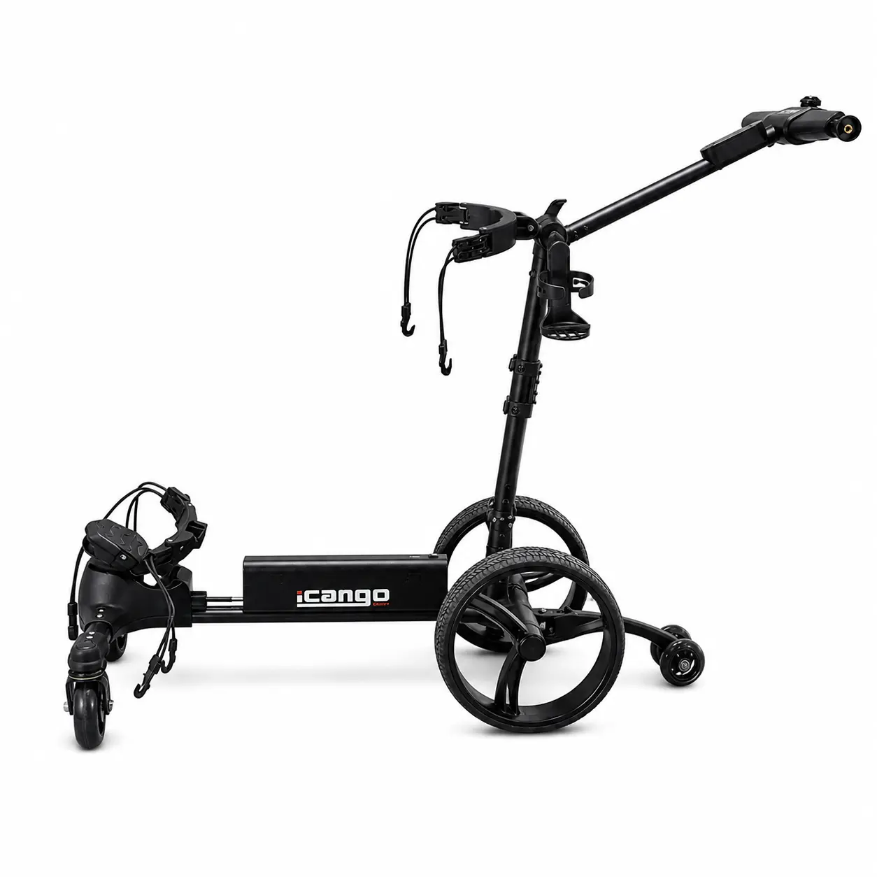 Golfvan Golf Trolley- Black, 5 Wheels, Foldable Design, Lightweight, 36 Holes Battery, Ideal for Golfing