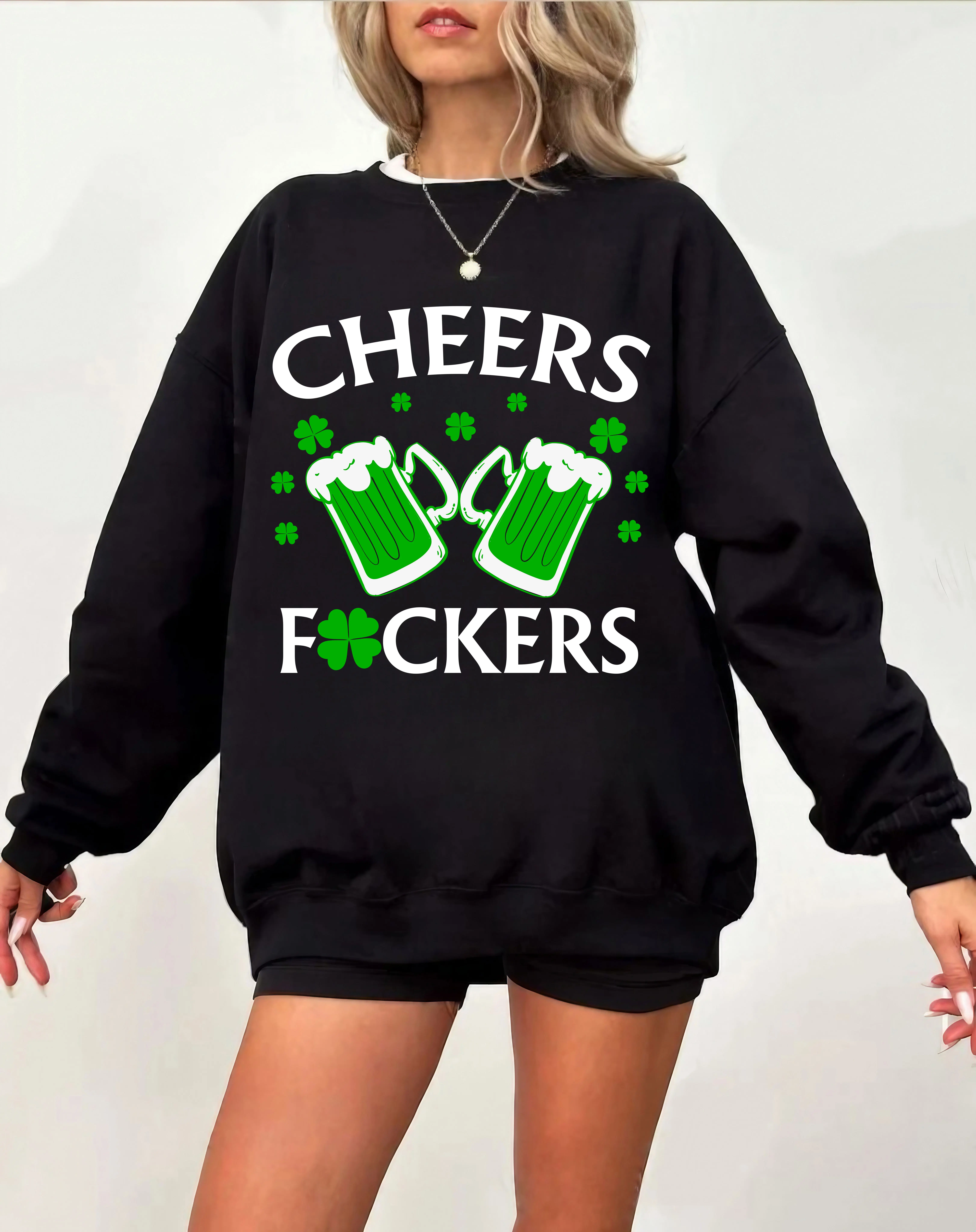 St. Patrick's Day 2024 Sweater, Cheers Sweatshirt, Lucky Tee, Paddy's Day Shirt, Irish Gifts, Shamrock Sweaters, Clover Shirts
