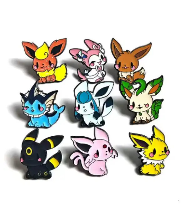 8-Piece Pokemon Pin Blind Bag, Fashion Accessory Pin Lapel Pins Brooch Pins Broched Pins Clip
