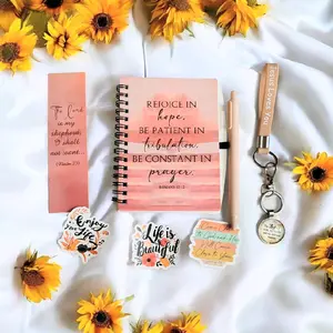 Rejoice in hope Mystery buddle Notebook Pen bookmark keychain Inspirational Gift Set