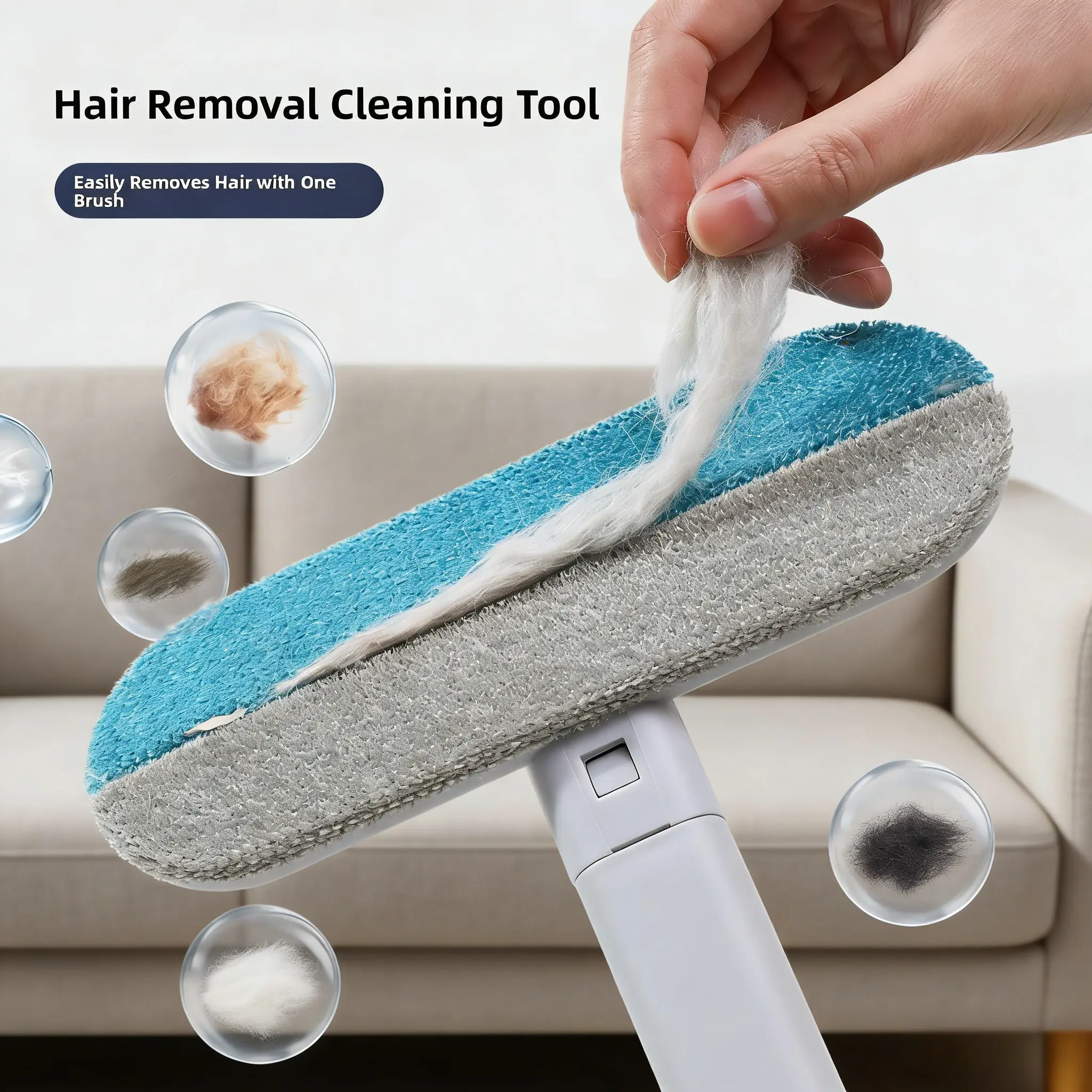 Cfume Pet Hair Remover - Lint Brush & Scraper, Clean Deshedding Tool for Cats & Dogs, Grooming Essential for Sofas, Beds, Carpets
