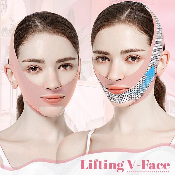 Adjustable V Line Sleep Strap: Prevents Mouth Breathing & Tightens Jawline – Overnight Face Slimming Mask for Contouring and Nasal Breathing Support（ From chin to the top of the head: 23-26.5 inches）
