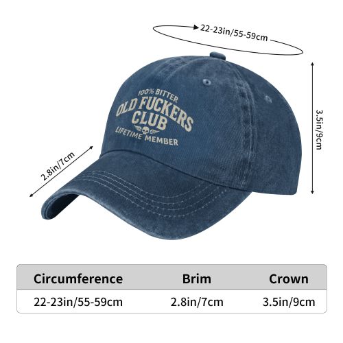100% Bitter Old F*ckers Club Life Time Member Hat Perfect Gift For Dad Low Profile Dad Hat Pigment Dyed
