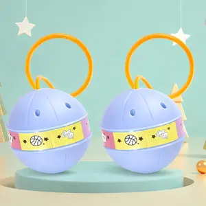 2 PCS Light-emitting Jumping Ball Children's Flash Jump Tetherball - Luminous Pink & Blue Plastic Ball 10cm Diameter for Kids Play