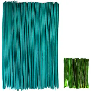100 count 18"  Sticks Support with 100 count Green Garden Ties, Green  Sticks, Garden   Stakes, Floral/Orchid/Tomato Wooden Stakes  Support Stakes Wooden