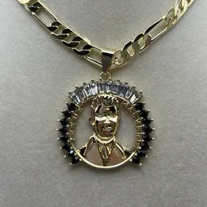 J Malverde gold plate Religious jewelry