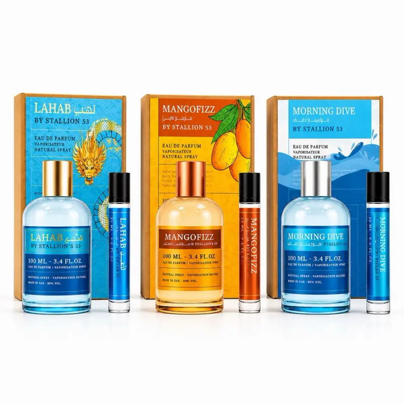 Stallion 53 Bundle - 3pcs 3.4oz + 20ml travel size- Eau de Parfum - Unisex