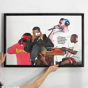 Frank Ocean Art, Frank Ocean Poster, Hip Hop Merch, Odd Future, Canvas Wall Art, Home Wall Decor, Framed Poster White