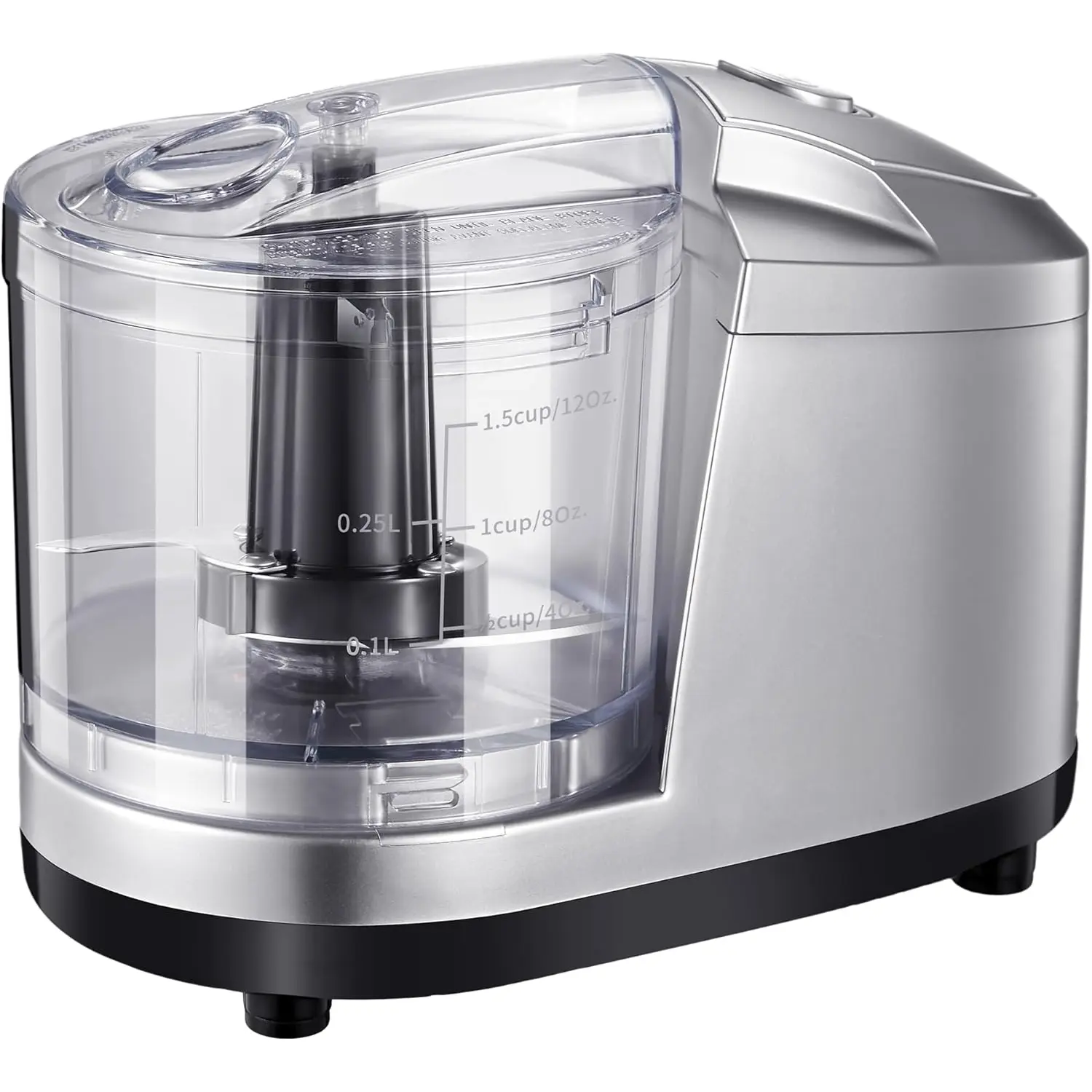 1.5-Cup One-Touch Electric  , 100W Mini  Processor Meat , Mix, Chop, Mince and Blend Vegetables, Fruits, Nuts, Meats, Stainless Steel  ()