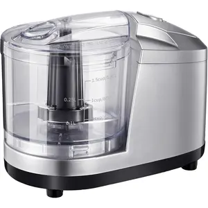 1.5-Cup One-Touch Electric  , 100W Mini  Processor Meat , Mix, Chop, Mince and Blend Vegetables, Fruits, Nuts, Meats, Stainless Steel  ()