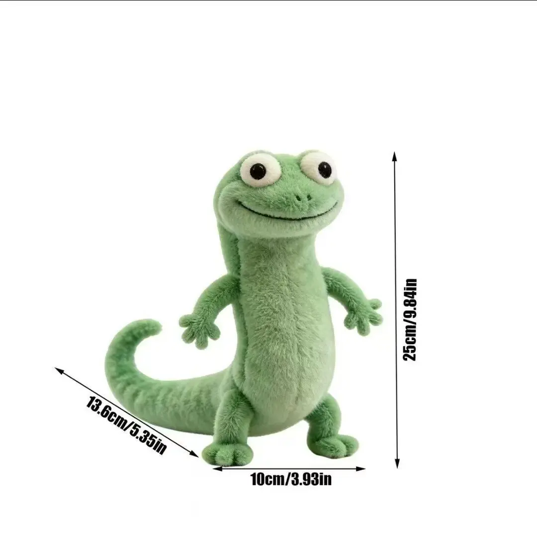 Cute Lizard Tom Plush Toy Green Simulation Lizard Plush Doll Realistic Wild Animal Stuffed Doll Soft Cartoon Lizard Plushies Kids Birthday Gift Home Decor