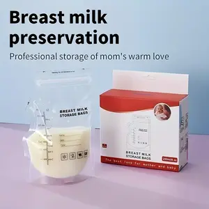 30 Pack 250ML Disposable Milk Storage Bags, Breastmilk Preservation Pouches, Large Capacity Freezer Bags for Baby Formula & Breast Milk