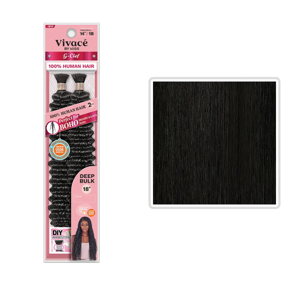 VIVACE BY KISS COLOR 2 G CLEF BOHO BRAIDING HAIR DEEP BULK 18''