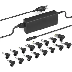 90w Universal Laptop Charger ETL Ac Adapter Compatible with Dell Hp Lenovo Toshiba Acer Asus Sony Power Cord Adapter DC Output 12V 16V 18.5V 19V 19.5V 20V Power Supply Cord with 16 Tips