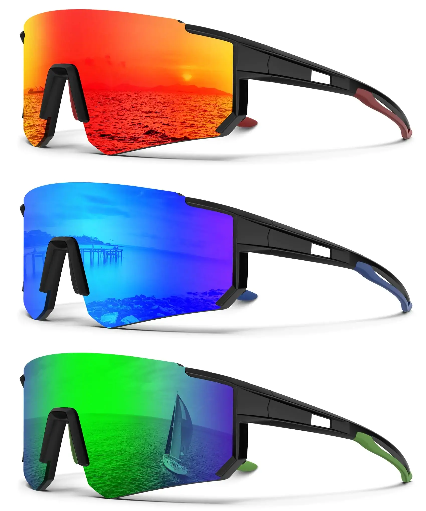 OUKEMAX Polarized Sport Sunglasses-Men-Women Running 