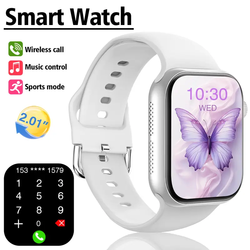 2026 New Smart Watch HD Touchscreen - Wireless Calling, Camera & Music Control, Multi-Sport Modes, Alarm/Call-SMS Alert, Custom Display, iOS Android Compatible, Sport Smartwatch (Unisex)