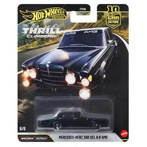 Hot Wheels Car Culture 2026 Thrill Climbers Mercedes-Benz 300 SEL 6.8 AMG, 1:64 Scale, Diecast Model Car