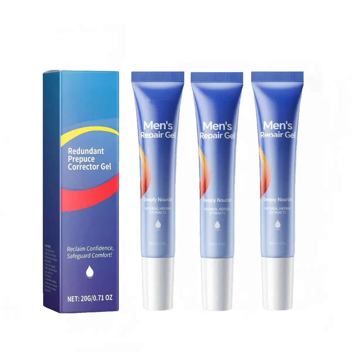 3PCS Men's Repair Gel - Redundant Prepuce Corrector Gel for Deep Nourishment 20g/0.71oz - Reclaim Confidence Safeguard Comfort