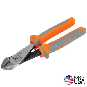 8 in. Diagonal Cutting Pliers, Insulated, High Leverage