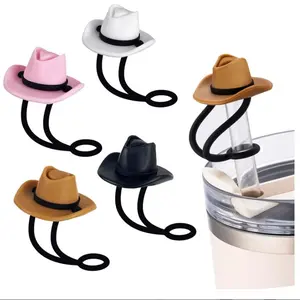 4 Pcs Stanley Straw Cover Silicone Straw Toppers 10mm Straw Cover Cap for Stanley Cup 30&40 oz Cute Stanley Cup Accessories Drinkware Set Tumbler Reusable