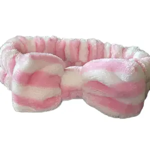 Soft Spa Pink & White Coral Fleece Heaband