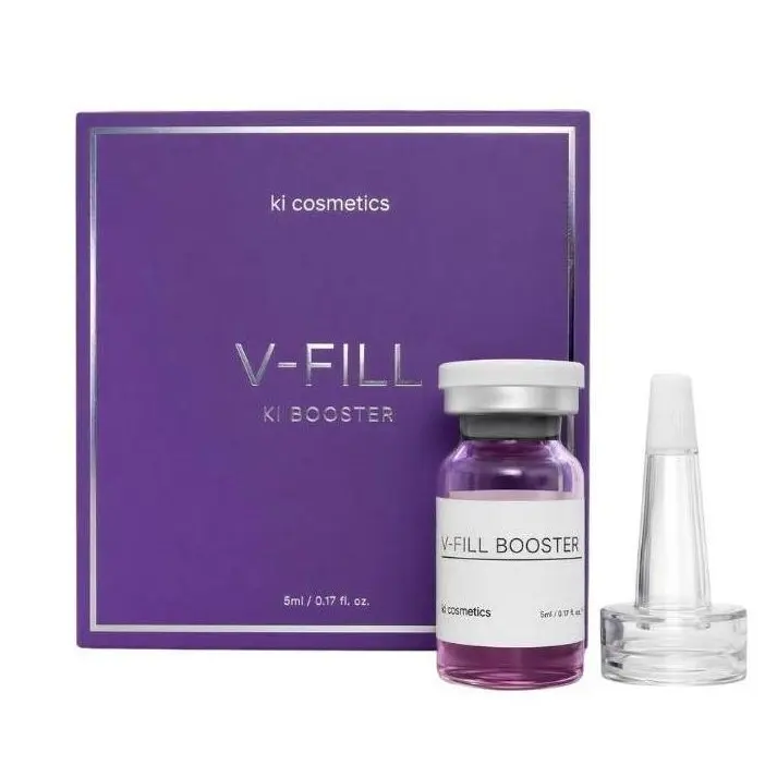 KI COSMETICS V-FILL Booster Volume & Wrinkle Care Ampoule, DEEP MESO AMPOULE Korean Facial Contour Serum for Smile Lines, Under-Eye Shadows, Jawline Definition, Firm-Looking Skin, DNA Core Complex, Niacinamide Peptides Amino Acids, Silky Lifting Texture