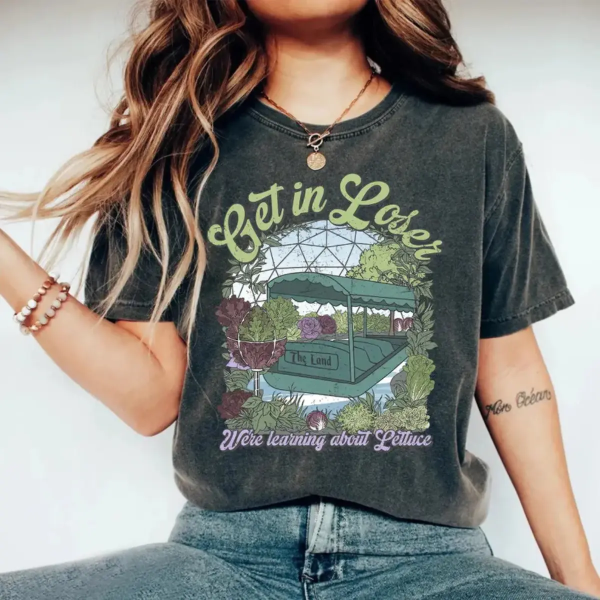 Retro The Land Epcot Inspired T-Shirt, Get in Loser Theme Park Tee, Matching Family Vacation , Trip Group Tee