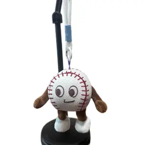 Baseball Leather Keychain for Women Men - Cute Key Chain with Metal Key Ring - Easy to Clean Bag Purse Charm Keyring for Sports Fans Baseball Party Favors llaveros