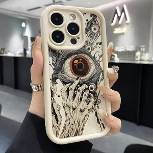 Horror Demon Eye Pattern Phone cases Case Compatible with For iPhone 17 Pro Max 16 16e 15 14 Plus 13 12 Mini 11 Air X XS Pattern TPU Lens Protection Durable Soft Cover Gift 2D printing