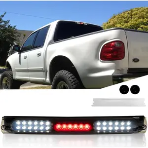 3rd Brake Light for 1997-2003 Ford F150/ 2004 Ford F150 Heritage/ 1997 1998 1999 Ford F250 LED High Mount Stop Third Brake Light, OEM# XL3Z13A613AA (Chrome Housing Smoke Lens)