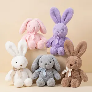 1pc 32cm Soft Stuffed Bunny Plush Toy🐰 • Cute Lop Jimny Rabbit Doll with Long Ears, Polyester, Mixed Colors • Ideal for Nursery, Home, Bedroom Decor • Huggable Bedtime Companion, Travel Accessory • Perfect for Birthdays, Easter, Anniversary Gifts