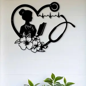 Nurse Wall Decor with Stethoscope Design, Iron Medical Office Decoration, Perfect Gift for Nurses & Doctors