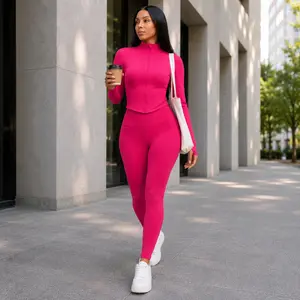 XELLE Elevated Corset Yoga Jacket - High Street Athleisure, Snatched Waist & Buttery Soft Feel