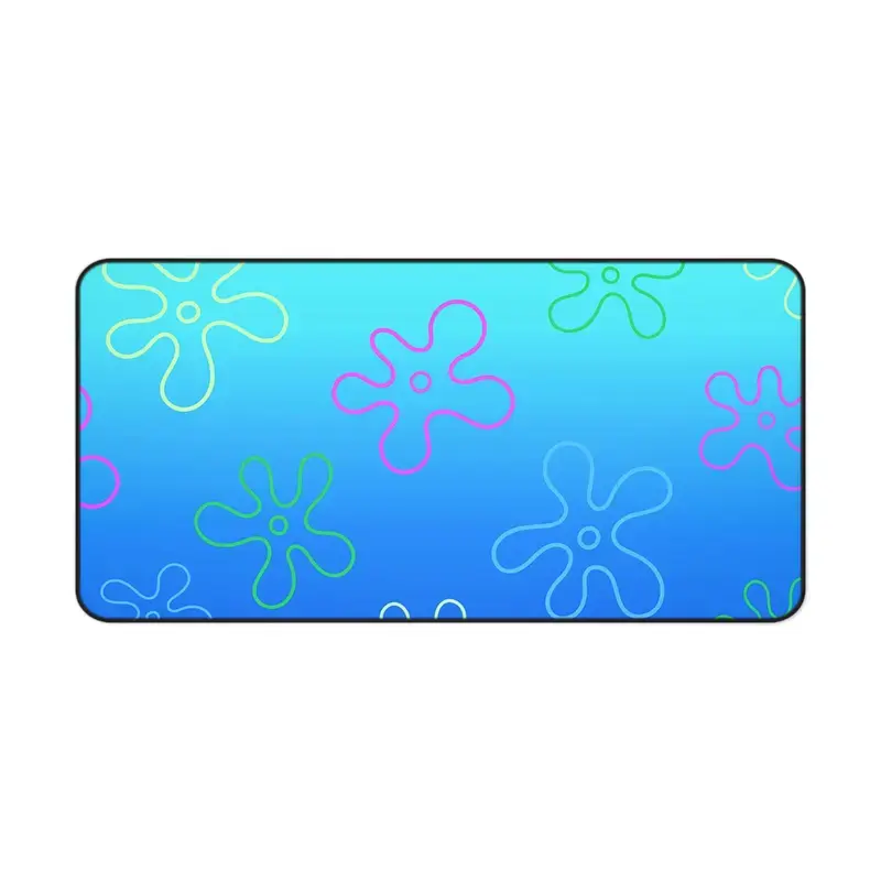 Spongebob Floral Desk Mat, Extra Large Gaming MousePad, Gaming Accessories, Desk Decor Setup, TCG Playmats