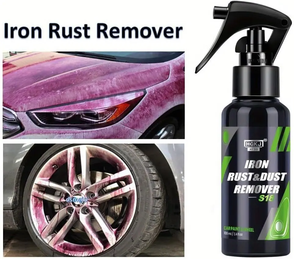 brake cleaner Wheel Cleaner - Iron Dust Remover - Iron Out Dust Remover Rust Remover Spray for Automotive Detailing to Remove Iron Particles from Automotive Paint, Motorcycles, RV's and Boats wash agent