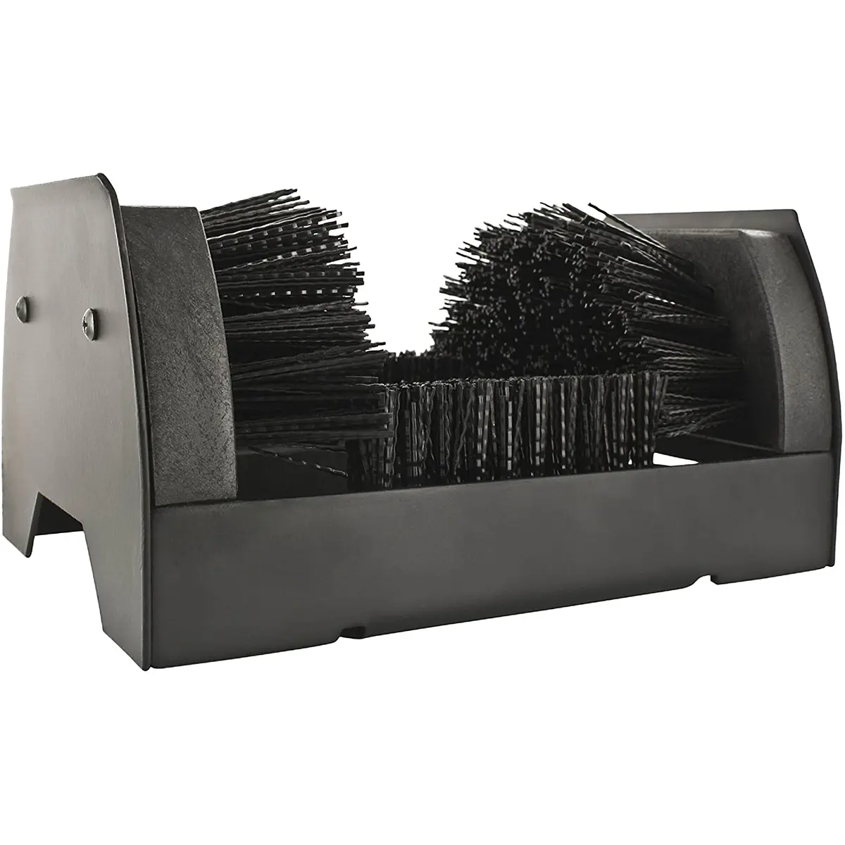 Yaktrax Heavy-Duty Boot Scrubber with Wood-Bristle Blocks, Metal Wood Construction, Efficient Dirt Removal, Mounts Easily for Shoe Cleaning & Care