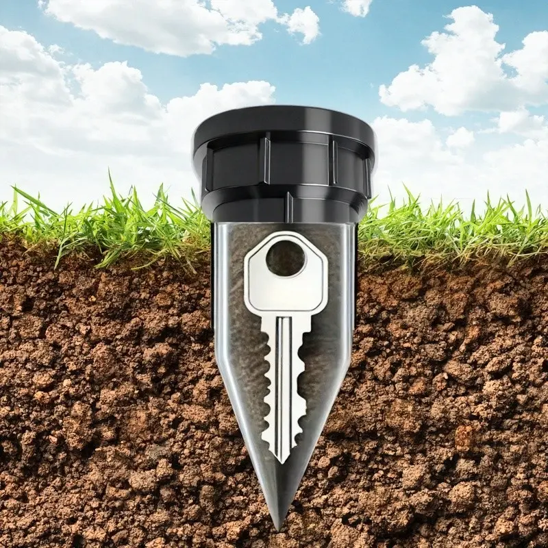 Simulated Sprinkler Key Hider | Waterproof and Rustproof Underground Secret Room, Suitable for Gardens, Lawns, and Courtyards, Garden Accessories | Durable Outdoor Security Device, Dummy Spare Key Storage, ABS Material