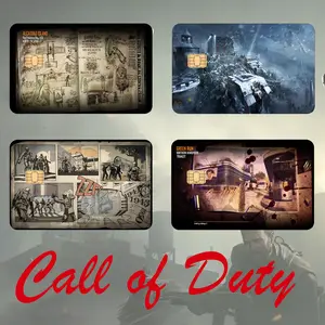 Call of Duty Credit Card Sticker, FPS War Theme Skin Card, COD Black ops II, III Debit Card Skin Horror Survival Desgin, Dark Aesthetic Gaming Decal Card Cover, Gift for COD Lovers, Teen Gamers, Boy, Men.