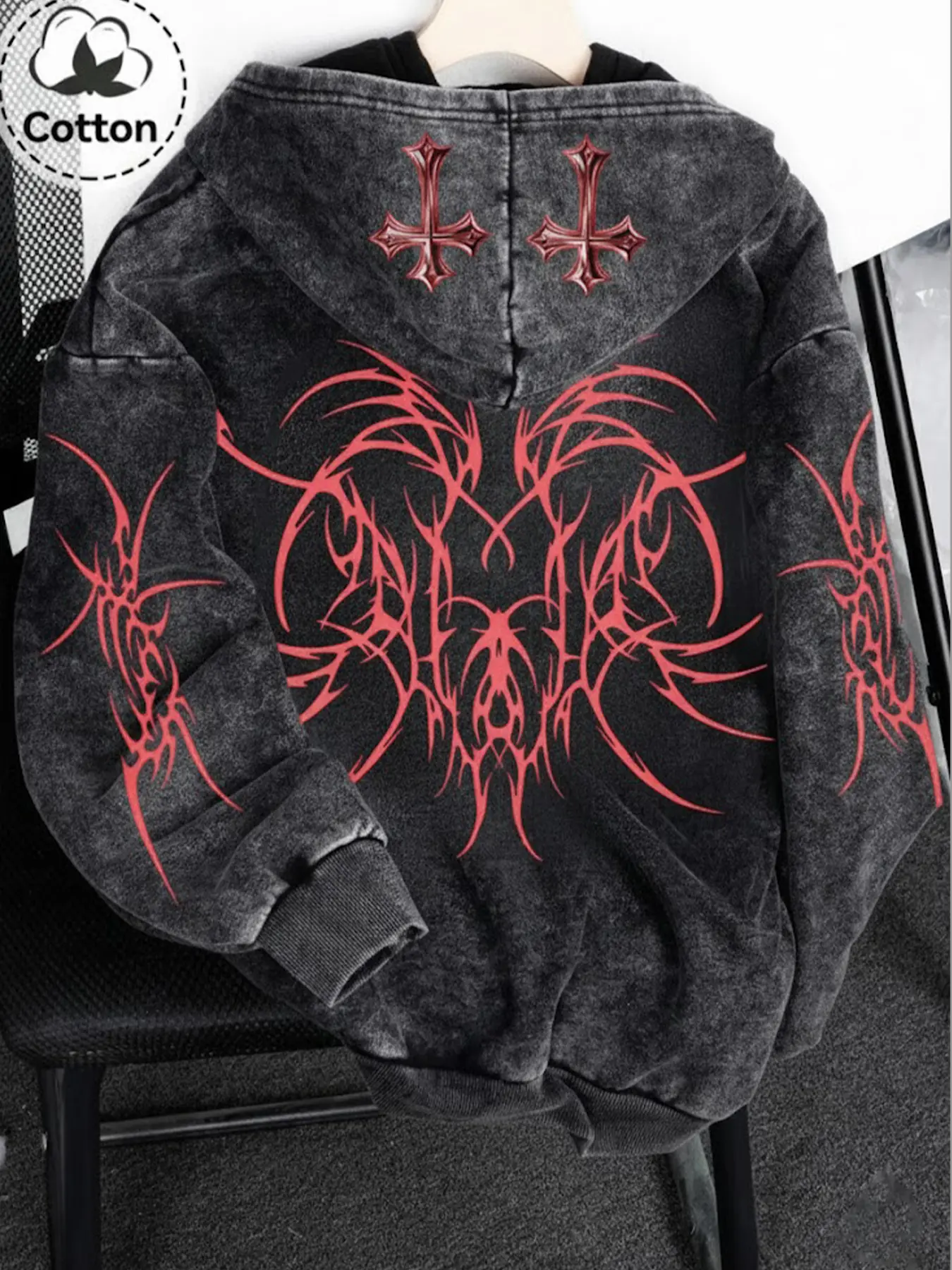 【STONE】Thorn cross sweat shirt STONE】【WOMEN】Thorn cross sweat shirtの通販 by Subciety｜ラクマ