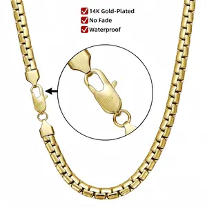 14K Gold Plated 7mm Cuban Link Chain - Waterproof, Tarnish-Resistant | Unisex Necklace | Ideal Gift for Him or Her