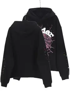 y2k hoodies, Men's Hip Hop Spider WebPattern, Graphic Alphabet Print HarajukuVintage Hoodie, Punk rock style, LongSleeve Street Wear Top For Both Men AndWomen Oversized Hoodies